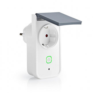 Nedis Slimme energiemeter | Nedis SmartLife (Wifi, Randaarde, IP44, 16A) WIFIPO120FWT A170202725 - 1