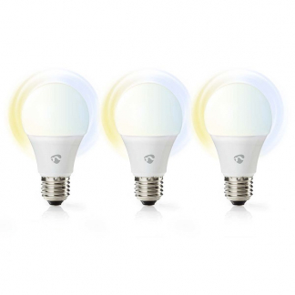 Nedis Slimme lamp E27 | Nedis SmartLife | Peer (3 stuks, led, 9W, 806lm, 2700-6500K, Dimbaar) WIFILRW30E27 K150101163