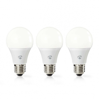 Nedis Slimme lamp E27 | Nedis SmartLife | Peer (LED, 9W, 800lm, Warm wit, Dimbaar, 3 stuks) WIFILW32WTE27 K170108168 - 