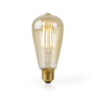 Nedis Slimme lamp E27 | Nedis Smartlife | Edison (LED, 5W, 500lm, 2200K, Dimbaar) WIFILF10GDST64 K170202641 - 