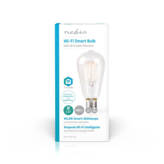 Nedis Slimme lamp E27 | Nedis Smartlife | Edison (LED, 5W, 500lm, 2700K, Dimbaar) WIFILF10WTST64 K170202718 - 