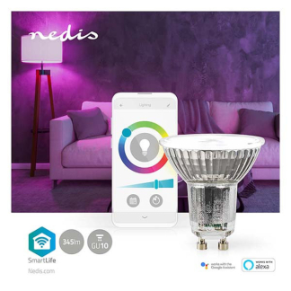 Nedis Slimme lamp GU10 | Nedis SmartLife | 6 stuks (4.9W, 345lm, RGBW, 1800-3000K , Dimbaar)  V150101154 - 3