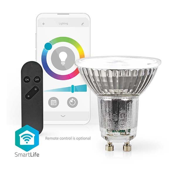 Nedis Slimme lamp GU10 | Nedis SmartLife | 6 stuks (4.9W, 345lm, RGBW, 1800-3000K , Dimbaar)  V150101154 - 4