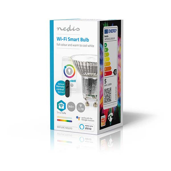 Nedis Slimme lamp GU10 | Nedis SmartLife | 6 stuks (4.9W, 345lm, RGBW, 1800-3000K , Dimbaar)  V150101154 - 6