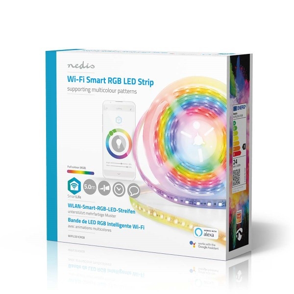 Nedis Slimme led strip | Nedis SmartLife | 5 meter (RGB, 24W, 700lm, Dimbaar) WIFILS51CRGB K150101166 - 5