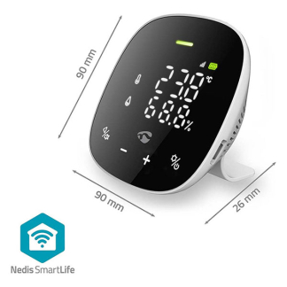 Nedis Slimme luchtkwaliteitsmonitor  | Nedis SmartLife (Wifi, CO2, Temperatuur, Vochtigheid) WIFISA20CBK K170202787 - 3
