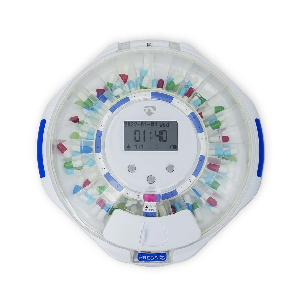 Nedis Slimme medicijnendispenser | Nedis SmartLife (Wifi, 28 compartimenten, 9 alarmtijden per dag, LCD scherm) WIFIPD10WT K170115804 - 1