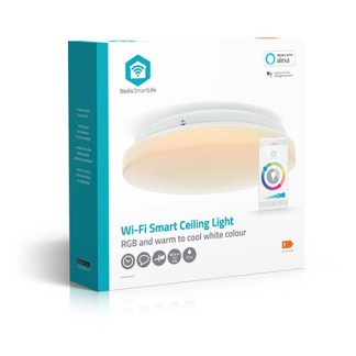 Nedis Slimme plafondlamp | Nedis SmartLife (Led, 18W, RGBW, 2700 – 6500K, 1820lm, Dimbaar, Ø26 cm) WIFILAC35WT K170203888 - 3