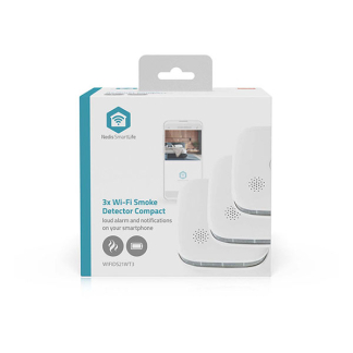 Nedis Slimme rookmelder | Nedis SmartLife | 3 stuks (10 jaar sensor, 2 jaar batterij, Wifi) WIFIDS21WT3 K170501459 - 6