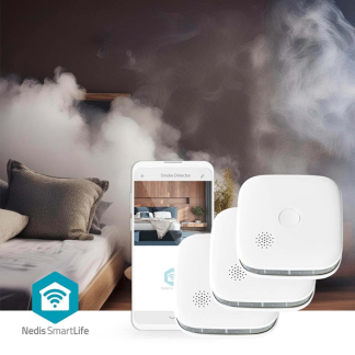 Nedis Slimme rookmelder | Nedis SmartLife | 3 stuks (10 jaar sensor, 2 jaar batterij, Wifi) WIFIDS21WT3 K170501459 - 7