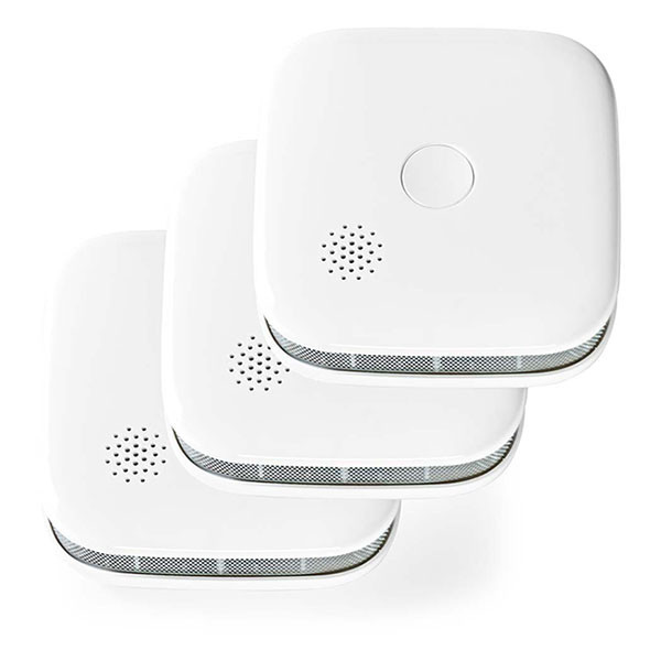 Nedis Slimme rookmelder | Nedis SmartLife | 3 stuks (10 jaar sensor, 2 jaar batterij, Wifi) WIFIDS21WT3 K170501459 - 1
