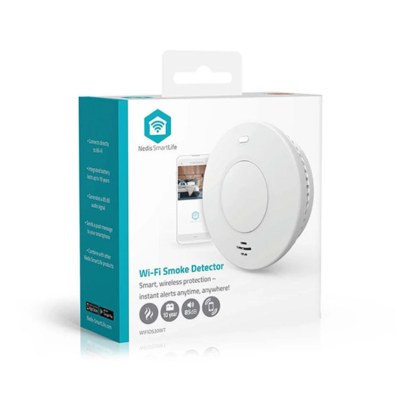 Nedis Slimme rookmelder | Nedis SmartLife (10 jaar sensor, 2 jaar batterij, App) WIFIDS30WT K170501478 - 7