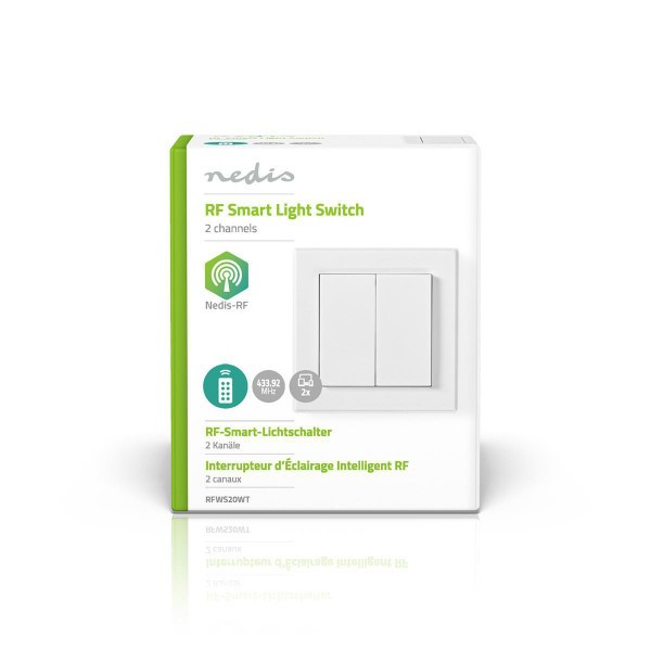 Nedis Slimme schakelaar | Nedis RF Smart (433.92MHz, Verlichting, Opbouw, Aan/uit) RFWS20WT K170406327 - 4