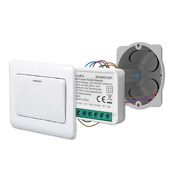 Nedis Slimme schakelaar | Nedis SmartLife | 4 stuks (Wifi, Verlichting, Inbouw, Max. 3680W)  V170202915 - 6
