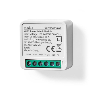 Nedis Slimme schakelaar | Nedis SmartLife (Wifi, Verlichting, Inbouw, Max. 3680W) WIFIWMS10WT K170202915 - 1