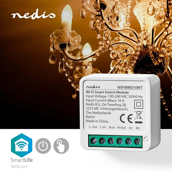 Nedis Slimme schakelaar | Nedis SmartLife (Wifi, Verlichting, Inbouw, Max. 3680W) WIFIWMS10WT K170202915 - 7