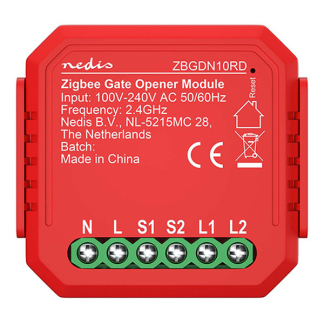 Nedis Slimme schakelaar | Nedis SmartLife (Zigbee, Voor roldeuren, 2.5W) ZBGDN10RD K170202933 - 1