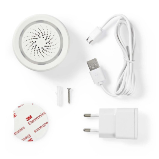 Nedis Slimme sirene | Nedis SmartLife (Wifi, 85dB, 8 tonen, led) WIFISI10CWT K170202674 - 4