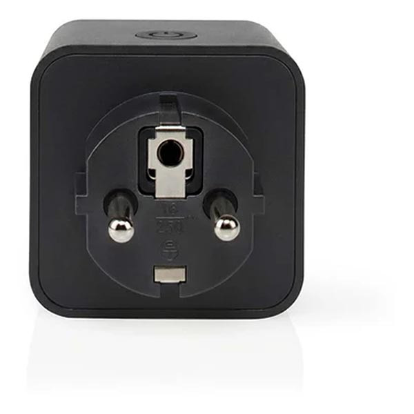 Nedis Slimme stekker | Nedis SmartLife | 3 stuks (Wifi, Randaarde, 10A, Zwart) WIFIP121FBK3 K170113747 - 3