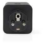 Nedis Slimme stekker | Nedis SmartLife | 3 stuks (Wifi, Randaarde, 10A, Zwart) WIFIP121FBK3 K170113747 - 3