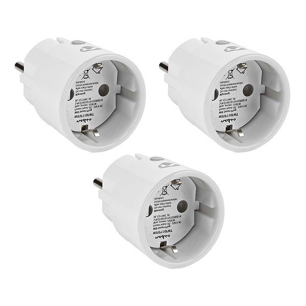 Nedis Slimme stekker | Nedis SmartLife (Wifi, Energiemeter, Randaarde, 10A, 3 stuks)  V170202678 - 1