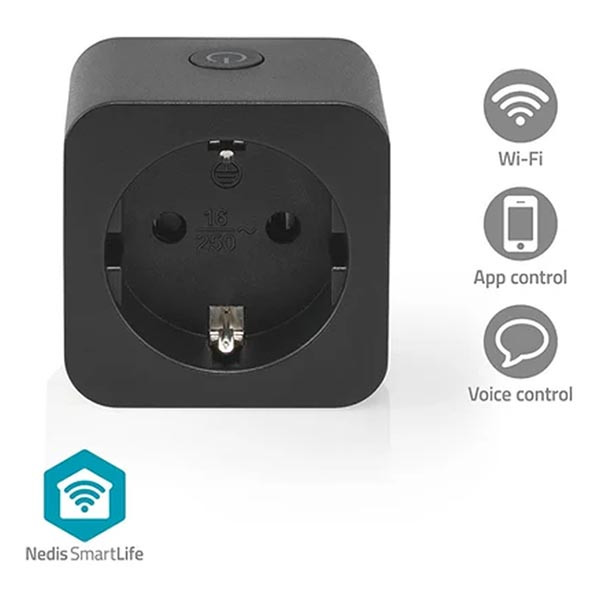 Nedis Slimme stekker | Nedis SmartLife (Wifi, Randaarde, 10A, Zwart) WIFIP121FBK K170113746 - 6