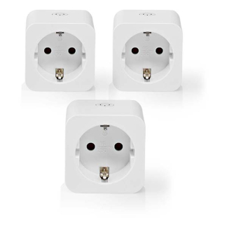 Nedis Slimme stekker | Nedis SmartLife (Wifi, Randaarde, 16A, Energiemeter, 3 stuks) WIFIP121FWT3 K170108179 - 2