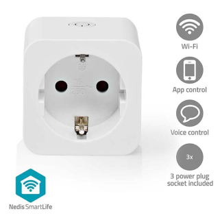 Nedis Slimme stekker | Nedis SmartLife (Wifi, Randaarde, 16A, Energiemeter, 3 stuks) WIFIP121FWT3 K170108179 - 4