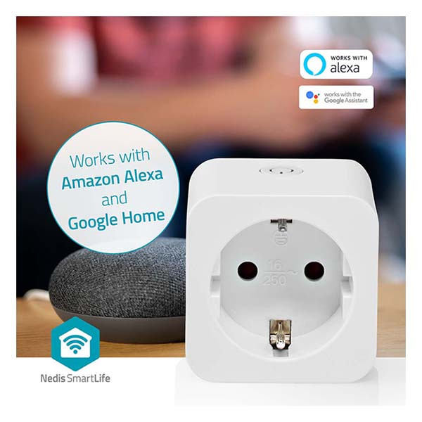 Nedis Slimme stekker | Nedis SmartLife (Wifi, Randaarde, 16A, Energiemeter, 3 stuks) WIFIP121FWT3 K170108179 - 5