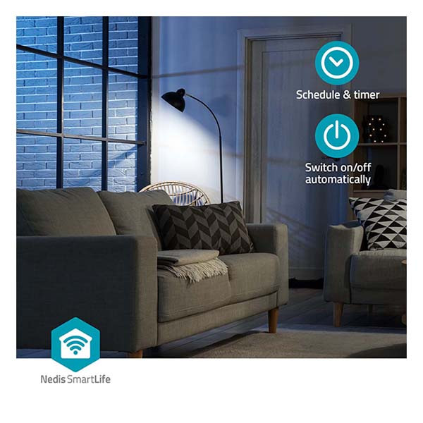Nedis Slimme stekker | Nedis SmartLife (Wifi, Randaarde, 16A, Energiemeter, 3 stuks) WIFIP121FWT3 K170108179 - 7