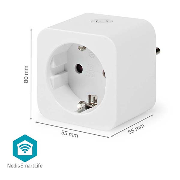 Nedis Slimme stekker | Nedis SmartLife (Wifi, Randaarde, 16A, Energiemeter, 3 stuks) WIFIP121FWT3 K170108179 - 8
