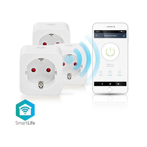 Nedis Slimme stekker | Nedis SmartLife (Wifi, Randaarde, 16A, Energiemeter, 3 stuks) WIFIP121FWT3 K170108179 - 4