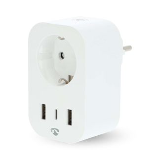 Nedis Slimme stekker | Nedis Smartlife (2x USB-A, 1x USB-C, Wifi, 16A, Randaarde, Timer, Energiemeter) WIFIP151FWT K170203129 - 1