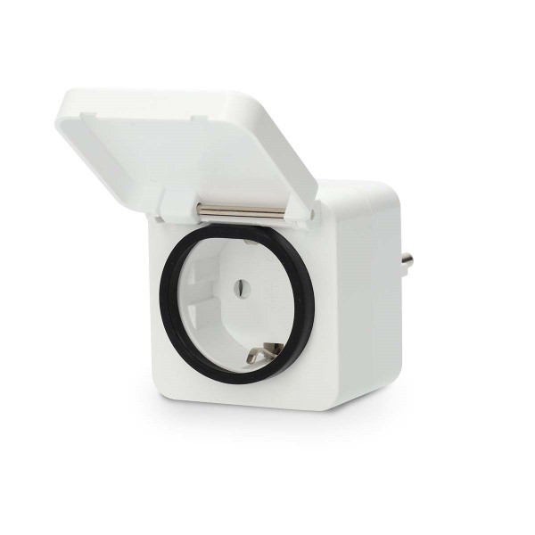 Nedis Slimme stekker voor buiten | Nedis Smartlife (16A, Zigbee 3.0, Randaarde, IP44, Timer, Energiemeter) ZBPO130FWT K170203131 - 1
