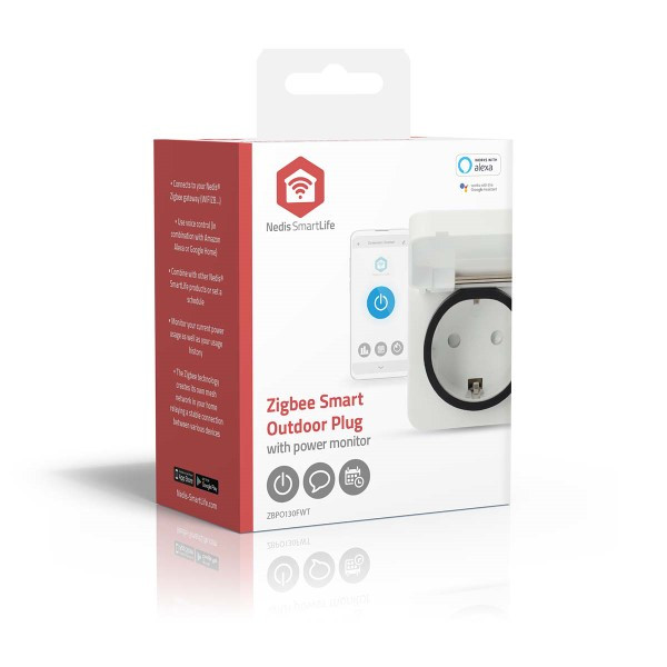 Nedis Slimme stekker voor buiten | Nedis Smartlife (16A, Zigbee 3.0, Randaarde, IP44, Timer, Energiemeter) ZBPO130FWT K170203131 - 4
