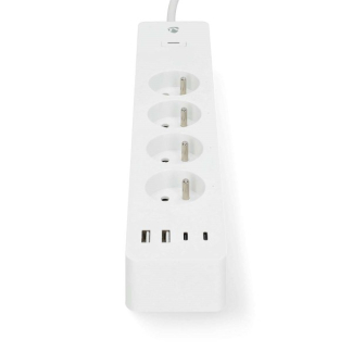 Nedis Slimme stekkerdoos | Nedis Smartlife | 1-voudig (Penaarde, 2x USB A, 2x USB C, Wifi, Timer) WIFIP313EWT K170203136 - 2