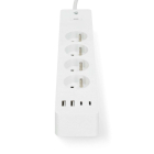Nedis Slimme stekkerdoos | Nedis Smartlife | 1-voudig (Penaarde, 2x USB A, 2x USB C, Wifi, Timer) WIFIP313EWT K170203136 - 2