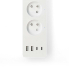 Nedis Slimme stekkerdoos | Nedis Smartlife | 1-voudig (Penaarde, 2x USB A, 2x USB C, Wifi, Timer) WIFIP313EWT K170203136 - 4