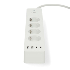 Nedis Slimme stekkerdoos | Nedis Smartlife | 4-voudig (2x USB A, 2x USB C, Wifi, Timer) WIFIP313FWT K170203135 - 2