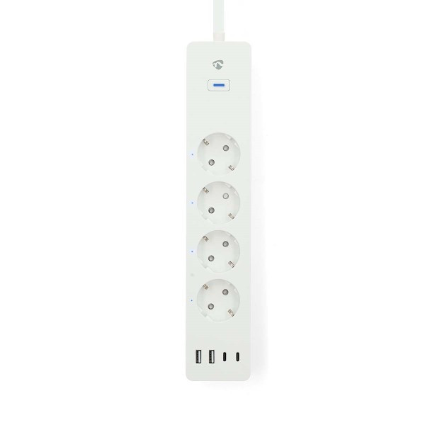 Nedis Slimme stekkerdoos | Nedis Smartlife | 4-voudig (2x USB A, 2x USB C, Wifi, Timer) WIFIP313FWT K170203135 - 3