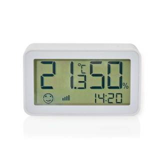Nedis Slimme temperatuursensor | Nedis SmartLife (Zigbee, Klok, Hygrometer, Binnen, Batterij) ZBSC30WT K170101411 - 1