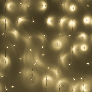 Nedis SmartLife gordijnverlichting | 3 x 3 meter  (200 LEDs, Wifi, Timer, Warm wit, Binnen/Buiten) WIFILXC01W200 K151200108 - 