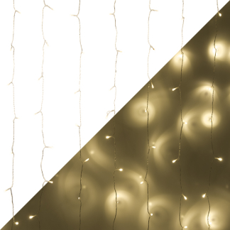 Nedis SmartLife gordijnverlichting | 3 x 3 meter  (200 LEDs, Wifi, Timer, Warm wit, Binnen/Buiten) WIFILXC01W200 K151200108 - 
