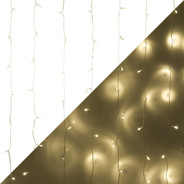 Nedis Smart gordijnverlichting | Nedis SmartLife | 3 x 3 meter  (200 leds, Wifi, Timer, Warm wit, Binnen/Buiten) WIFILXC01W200 B151200108 - 1