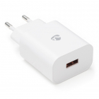 Nedis Snellader | Nedis | 1 poort (USB A, Quick Charge, 18W, Wit) WCQC302AWT K120300230