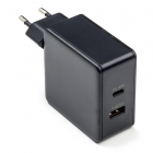 Nedis Snellader | Nedis | 2 poorten (USB A en USB C, 30W, Power Delivery en Quick Charge, Zwart) WCPD30W110BK K120300211 Nedis Snellader | Nedis | 2 poorten (USB A en USB C, 30W, Power Delivery en Quick Charge, Zwart) WCPD30W110BK K120300211