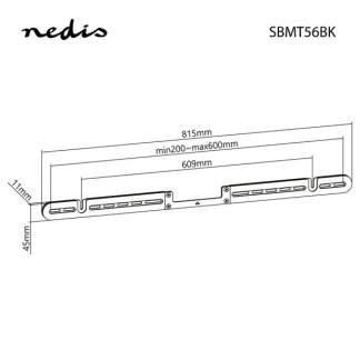 Nedis Soundbar beugel | Nedis | Max. 10 kg (Geschikt voor Sonos® Arc™, Staal, Zwart) SBMT56BK K101501152 - 6