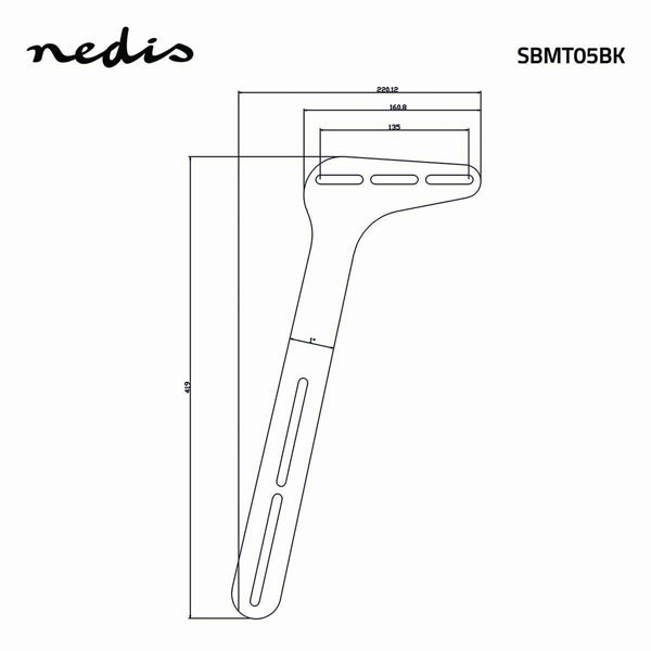 Nedis Soundbar beugel | Nedis | Max. 15 kg (Universeel, Met tv bevestiging, Staal, Zwart) SBMT05BK K101501156 - 4