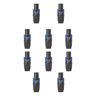 Speakon connector | Nedis | 10 stuks (4-pin, Mannelijk, Trekontlasting, Schroefbevestiging)