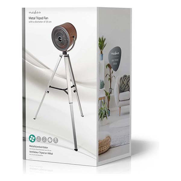 Nedis Staande ventilator | Nedis | Ø 25 cm (3 standen, Verstelbare hoogte, Houtmotief) FNTR20CWD10 K170104103 - 7